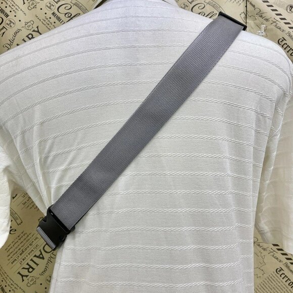 Louis Vuitton Foundation Gray Belt Bag w/ Adjustable Straps Travel Running Walk - Picture 6 of 16